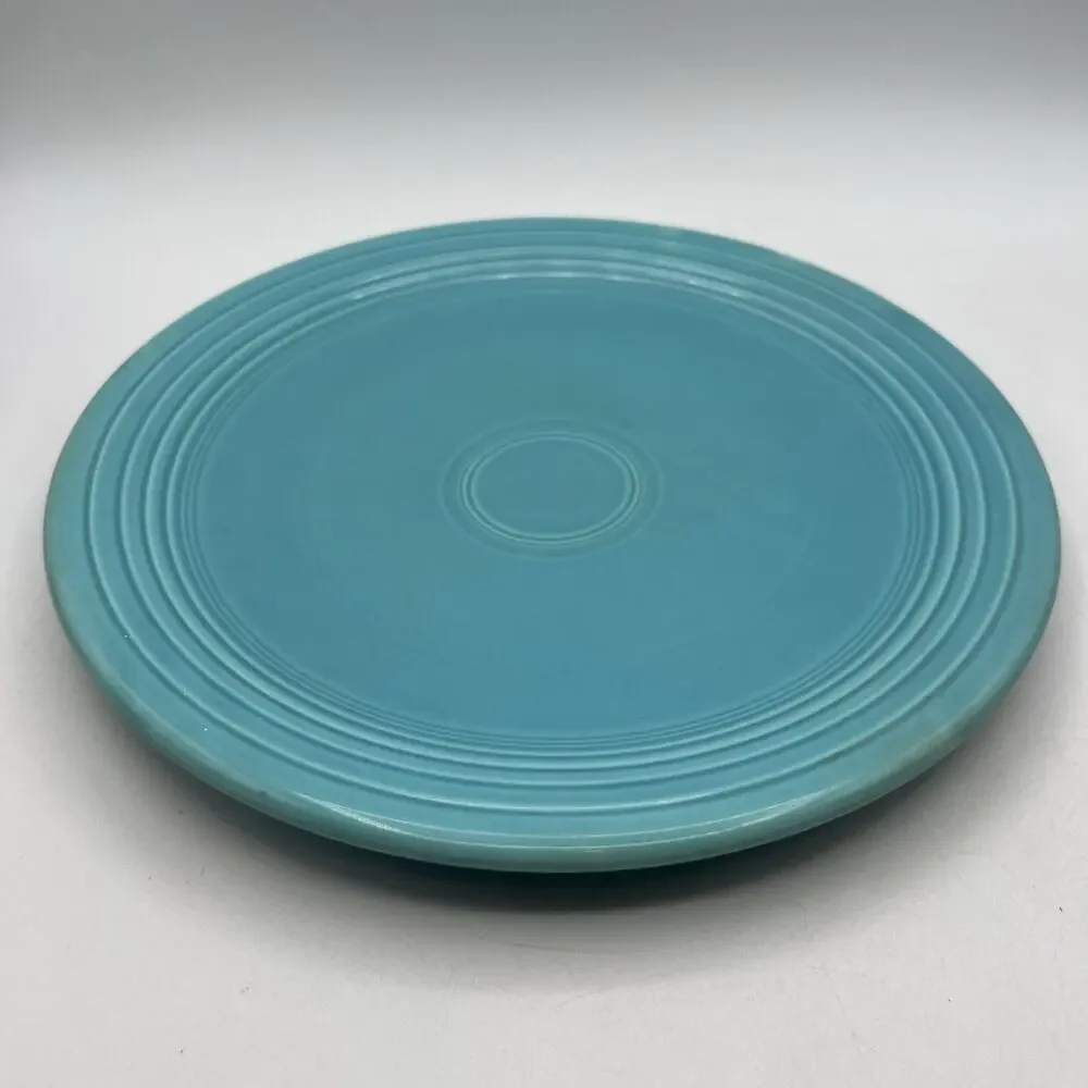 Vintage Fiesta Ware Turquoise Blue Round Chop Plate Platter 12